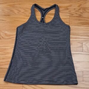 Lululemon Striped Power Y Tank Luon Size L Gently Used